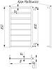 Вузька сушарка для рушників Quatro 8/850х400 з нержавіючої сталі, плоскої форми 20х10. Стильний дизайн, фото 3