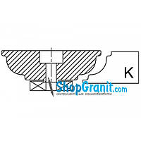 Алмазный профильный ролик для фигурной фаски №2 K20 для камня, гранита, мрамора