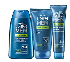 Набір чоловічий для гоління Avon Care Men М'який догляд 3 в 1