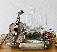ХІТ Дня: Штоф подарочный винный набор Скрипка 34 см Гранд Презент ШП412цв !