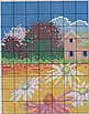 Набір для вишивання за нанесеною на канву схемою "Four season in the field-autumn". AIDA 14CT printed 33*33 см, фото 5