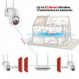 Wi-Fi комплект відеоспостереження Kerui N1008L-WF-KIT 2 камери 4MP. iCSee/XMeye, фото 6