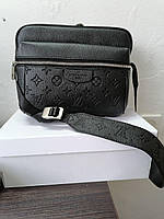 Мужская сумка через плечо Луи Витон стильная сумка-почта Louis Vuitton crossbag black
