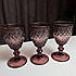 Вінтажні келихи з кольорового скла для вина 6 шт. 320 мл гранатовий колір, фото 5