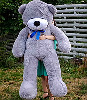 Якісний великий сірий ведмедик 2 метри, Сірий красивий плюшевий сірий ведмідь для дівчат