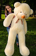 Великий гарний персиковий плюшевий ведмідь, Якісний плюшевий ведмедик 180 см у подарунок