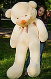 Великий гарний персиковий плюшевий ведмідь, Якісний плюшевий ведмедик 180 см у подарунок, фото 3