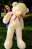 Великий гарний персиковий плюшевий ведмідь, Якісний плюшевий ведмедик 180 см у подарунок, фото 4