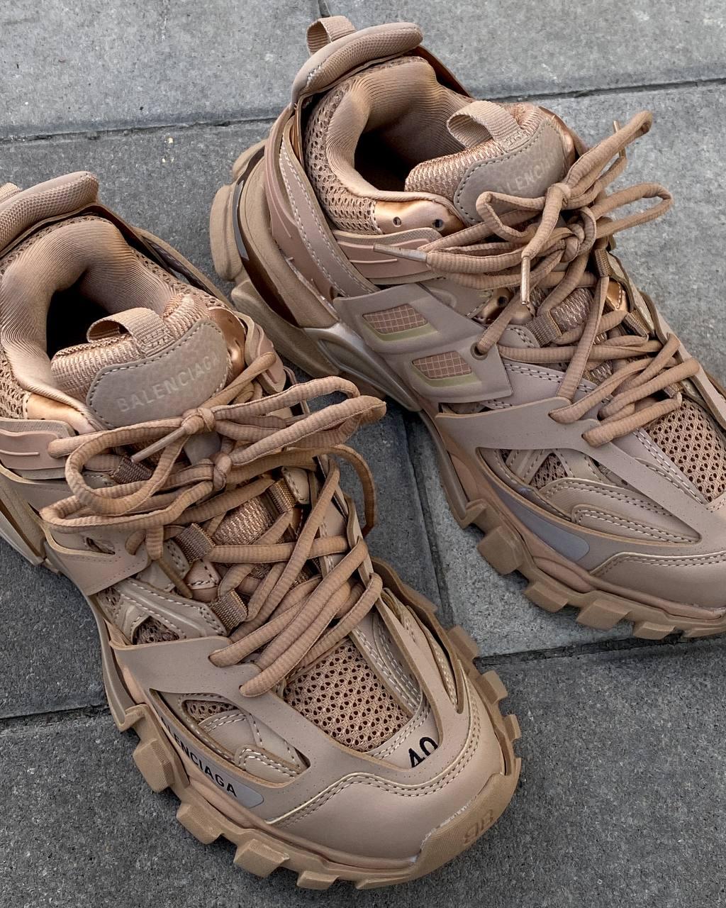 Кросівки чоловічі бежеві Balenciaga Track 3.0 Beige Premium (11096)