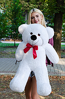 Якісний білий маленький плюшевий ведмедик у подарунок 100 см