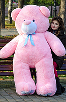 Гарний плюшевий рожевий ведмедик 2 метри до 14 лютого, Оригінальний подарунок для дівчини.