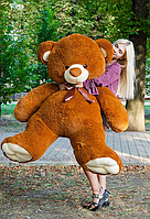 Якісний плюшевий ведмідь коричневий 180 см, плюшевий ведмедик на 14 лютого великих розмірів