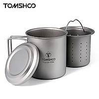 Чашка с фильтром для чая 420ml из титана Tomshoo titanium.