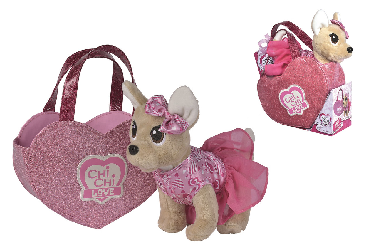 Собачка Simba Chi Chi Love Рожеве серце з сумочкою 20 см (5890055)