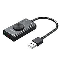 Зовнішня звукова карта Orico USB Sound Card Adapter SC2 Black