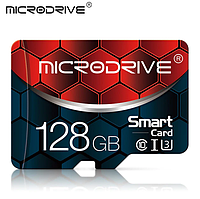 Карта памяти Microdrive 128GB microSD с картридером Class 10 + SD-adapter микро сд 128 гб High Speed