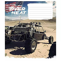 Тетрадь ученическая "Over heat" Школярик 018-3218K-3 в клетку на 18 листов, World-of-Toys