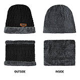 Зимовий комплект шапка + бафф/хомут унісекс, фото 3