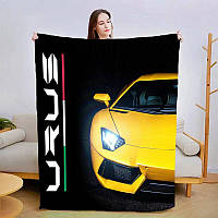 Плед 3D плюшевий на ліжко Lamborghini Urus №2 160х200 см