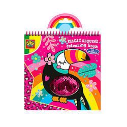 Дитяча книжка-розмальовка БЛИСТОЧКИ SES Creative 00114S 40 стікерів з блискітками, World-of-Toys