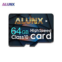 Карта пам'яті ALUNX CARD 64GB microSD з картридером Class 10 + SD-adapter мікро сд 64 гігабайт High Speed