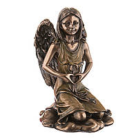 Милая статуэтка Veronese Маленький Ангел 10 см 70728 с бронзовым напылением