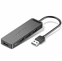 USB-хаб Vention USB 2.0 на 4 порта с micro USB питанием 0.15M Black (CHMBB)