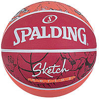 Мяч баскетбольный Sketch Drible Ball Spalding 84381Z, №7 , World-of-Toys