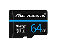 Картка пам'яті Microdata 64GB microSD з кардридером Class 10 + SD-adapter мікрод 64 гб High Speed