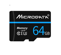 Карта памяти Microdata 64GB microSD с картридером Class 10 + SD-adapter микро сд 64 гб High Speed