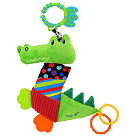 Плюшевая подвеска Крокодил Baby Mix TE-8567-33 с вибрацией, World-of-Toys