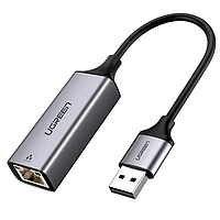Внешняя сетевая карта / Сетевой адаптер USB 3.0 Ugreen CM209 Gigabit Ethernet LAN RJ45 (10/100/1000Mbps) 50922