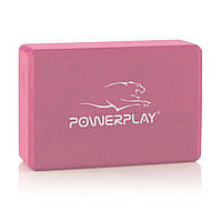 Блок для йоги PowerPlay PP_4006_Pink_Yoga_Brick, Розовый, World-of-Toys