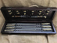Набор шампуров с рюмками,вилкой и ножом Люкс Nb Art 14 предметов 47330067