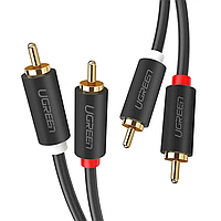 Межкомпонентный аудио кабель Ugreen AV104 2RCA to 2RCA Audio Cable 10518 2м Черный