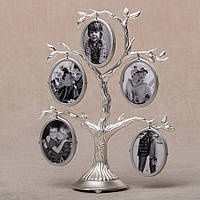 Фоторамка металлическая Lefard Семейное дерево 19 см на 5 фотографий 3х4 см 004-05C