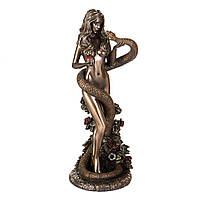Статуэтка коллекционная Veronese Ева в обьятьях змея 21х9 см 77410 бронзовое покрытие