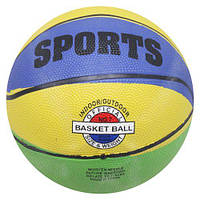 Мяч баскетбольний жовтий+синій+зелений [tsi221459-ТSІ]