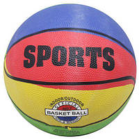Мяч баскетбольний жовтий+синій+зелений+червоний [tsi221460-ТSІ]