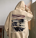 Худі оверсайз чоловіча толстовка зимова з капюшоном, фото 3