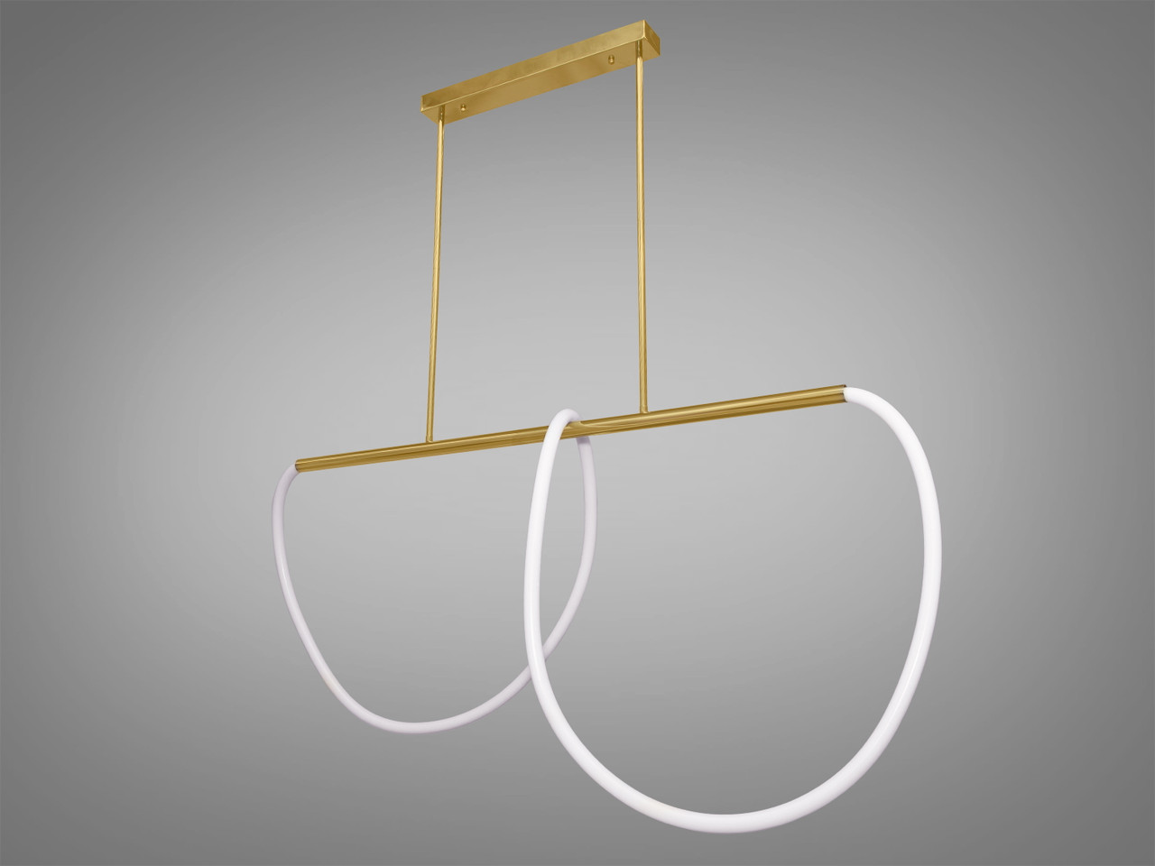 Дизайнерська світлодіодна люстра для кухні, бронза, 32W SY9752-L1200GAB, фото 1