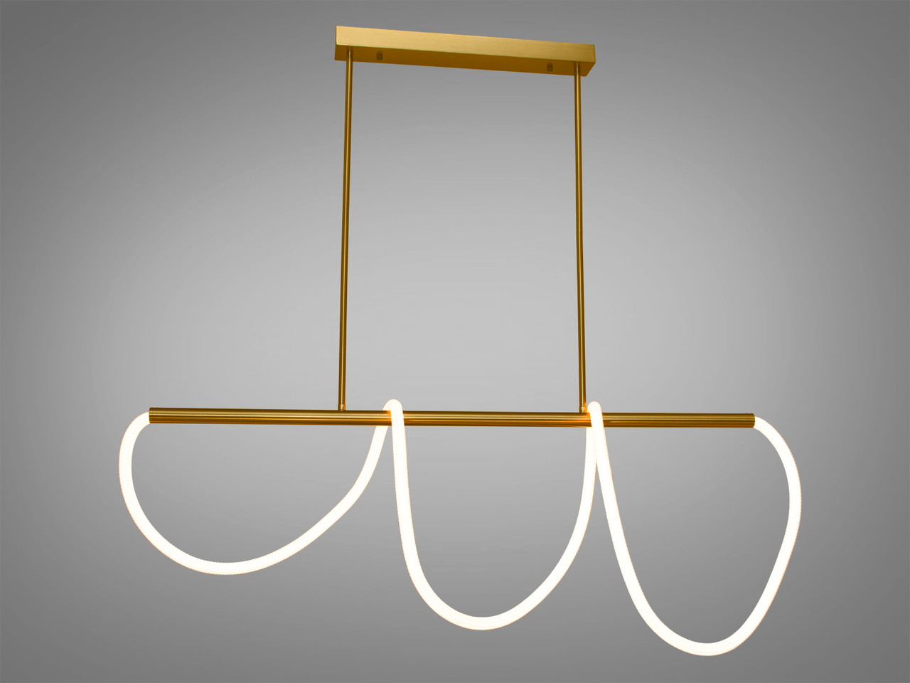 Стильна світлодіодна люстра для кухні-студії, бронзова, 32W 9752-L1200GAB