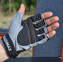 Рукавички для фітнесу MadMax MFG-871 Damasteel Grey/Black S, фото 3