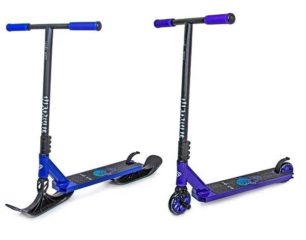 Двоколісний трюковий самокат снігохід 2 в 1 Scale Sports Deluxe Leopard Синій