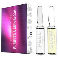 Пилинг на основе AHA кислот + увлажняющий комплекс Peel2Glow Purifyer & Skin Bloom, 10 amp x 1,5 ml