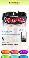 Нашийник для собак і котів з LED екраном Bluetooth Pet LED Collar, зображення з анімацією або рядком, що біжить, фото 6