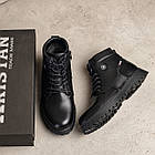 Чоловічі шкіряні зимові черевики Kristan Black, фото 8