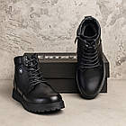 Чоловічі шкіряні зимові черевики Kristan Black, фото 10