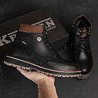 Чоловічі шкіряні зимові черевики Kristan Black, фото 6