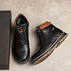 Чоловічі шкіряні зимові черевики Kristan Black, фото 9